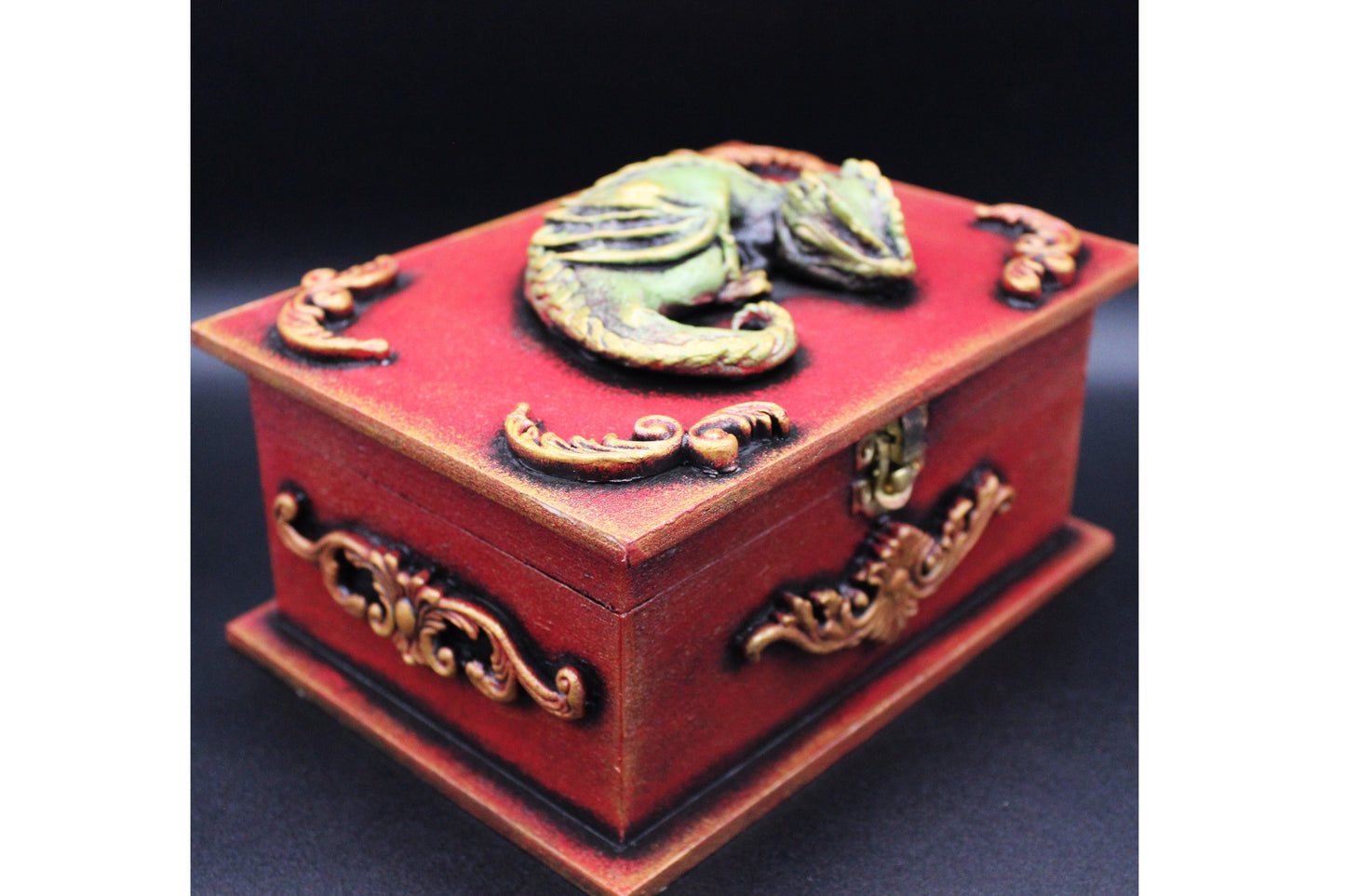 Baby Dragon Jewelry Box!  Wooden Stash Box!