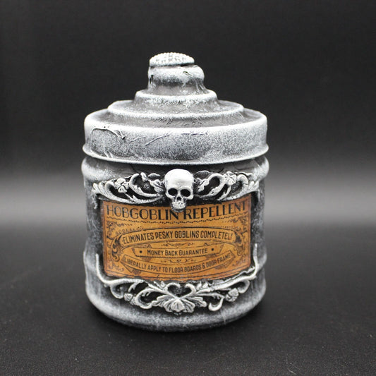 Hobgoblin Repellent Apothecary Jar!  Gothic Stash Jar!