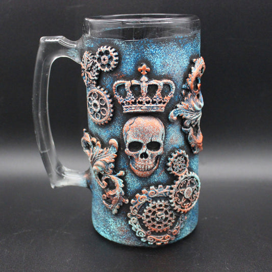 Steampunk Skull King Beer Mug!