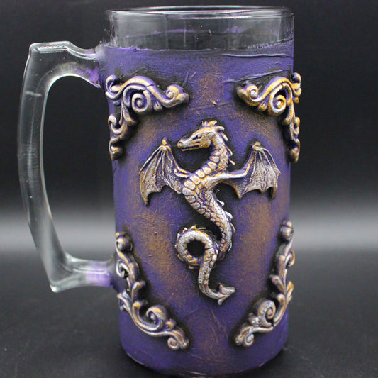 Purple Dragon Medieval Gothic Beer Mug Stein!