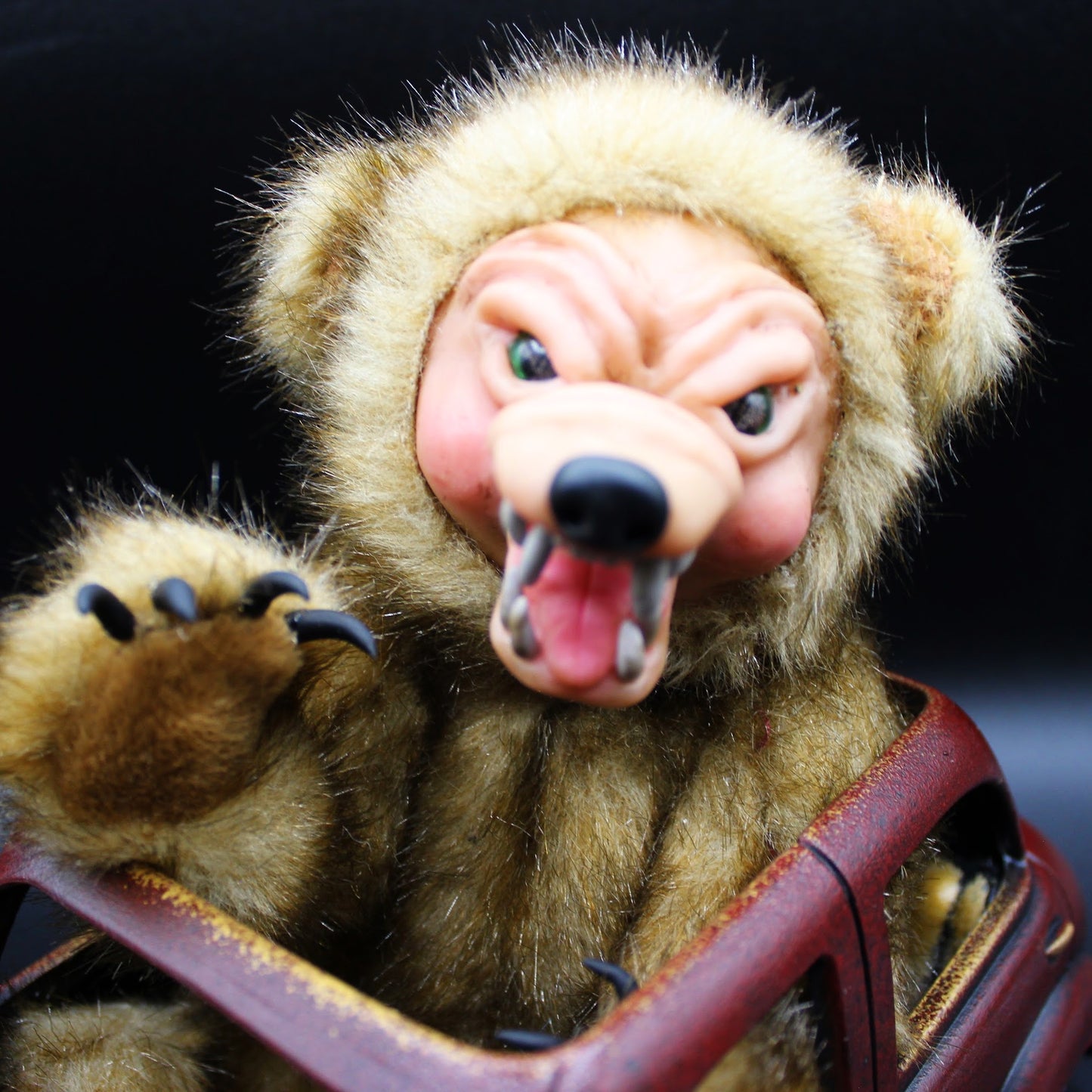 Road Rage Bear! Art Doll Teddy Bear Riding in a Car!