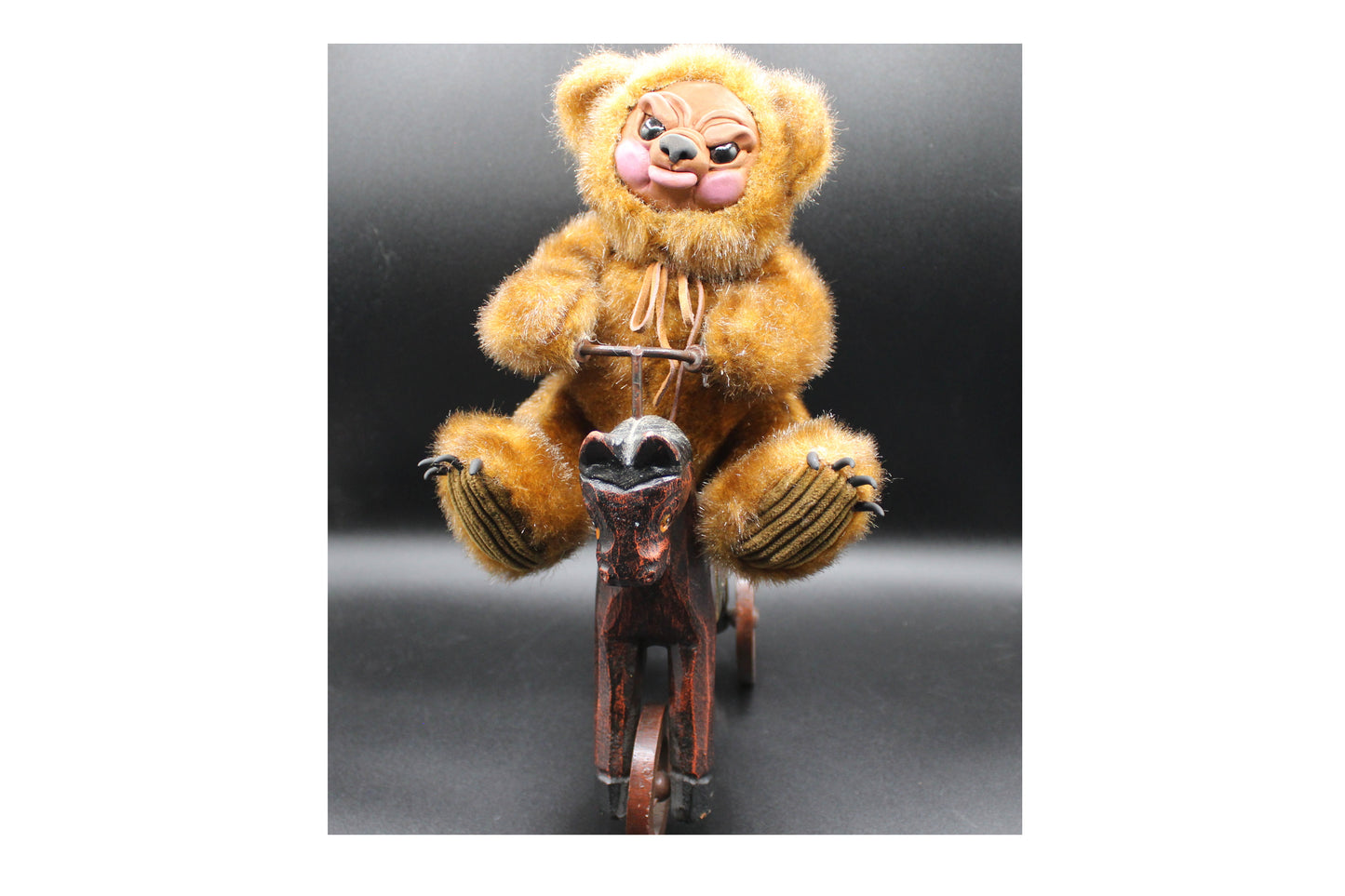 Bratty Bear Riding a Hobby Horse!