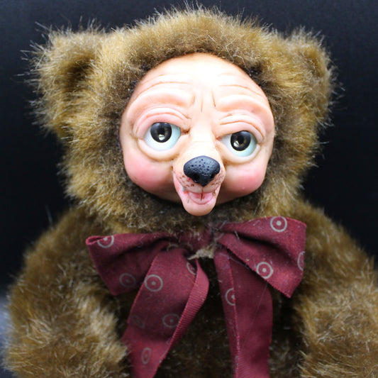 Sculpted Face Art Teddy Bear!