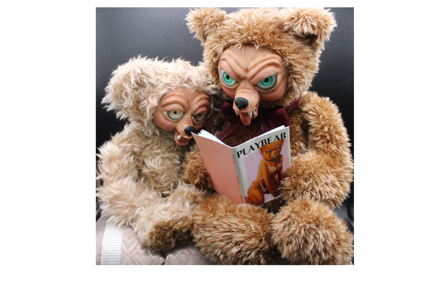 Naughty Teddy Bears Looking at a Dirty Magazine!  Funny Bad Bears!