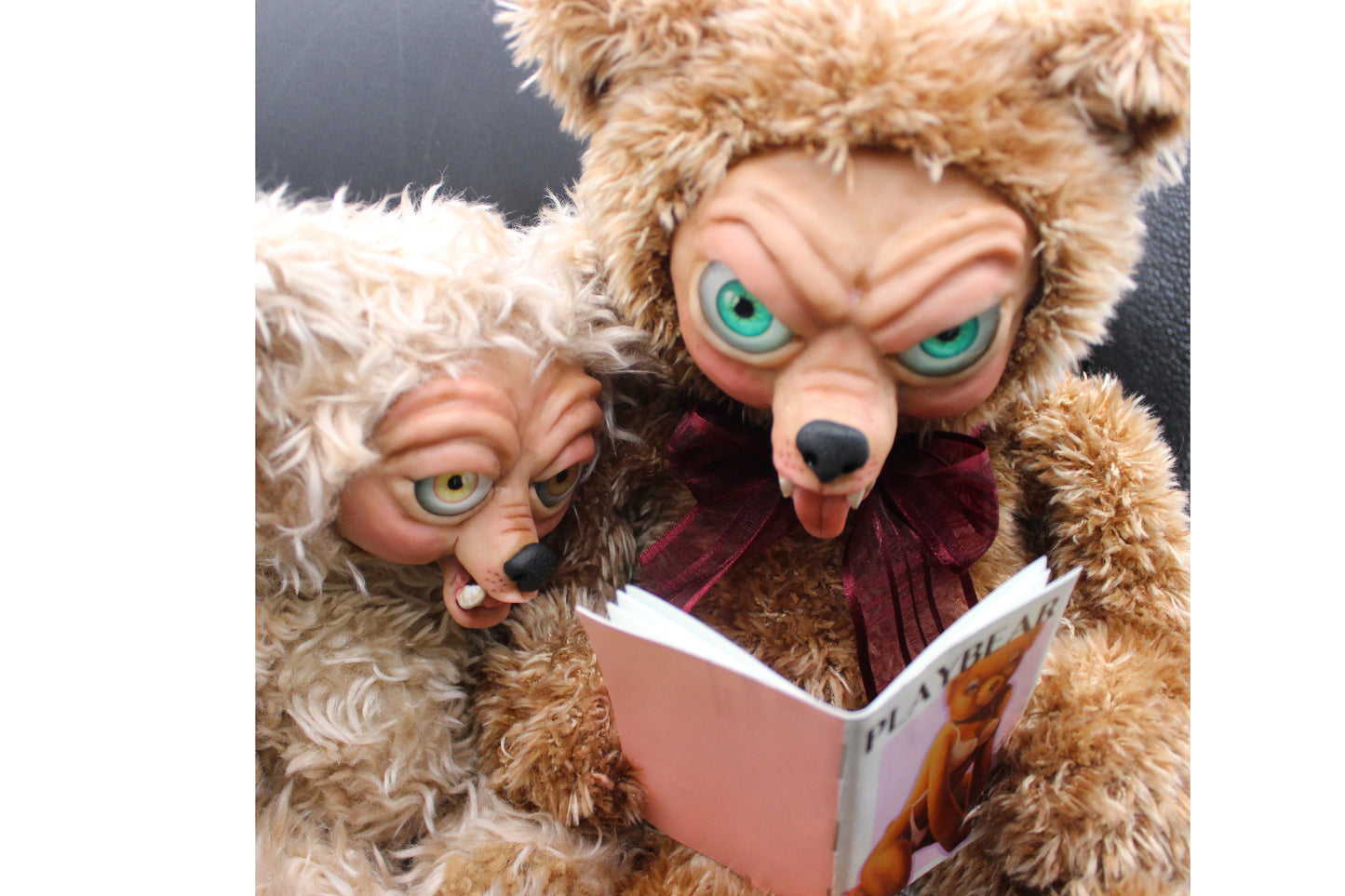 Naughty Teddy Bears Looking at a Dirty Magazine!  Funny Bad Bears!