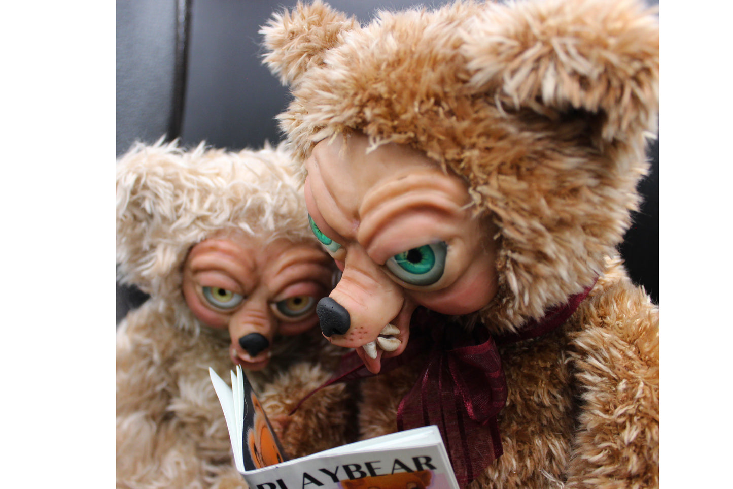 Naughty Teddy Bears Looking at a Dirty Magazine!  Funny Bad Bears!