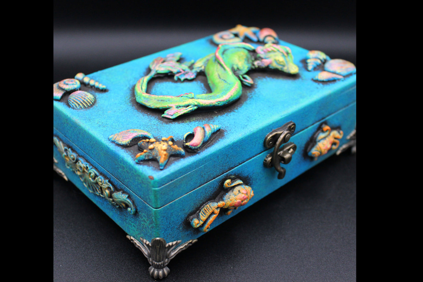 Lovely Sea Dragon Jewelry Box!  Nautical Stash Box!