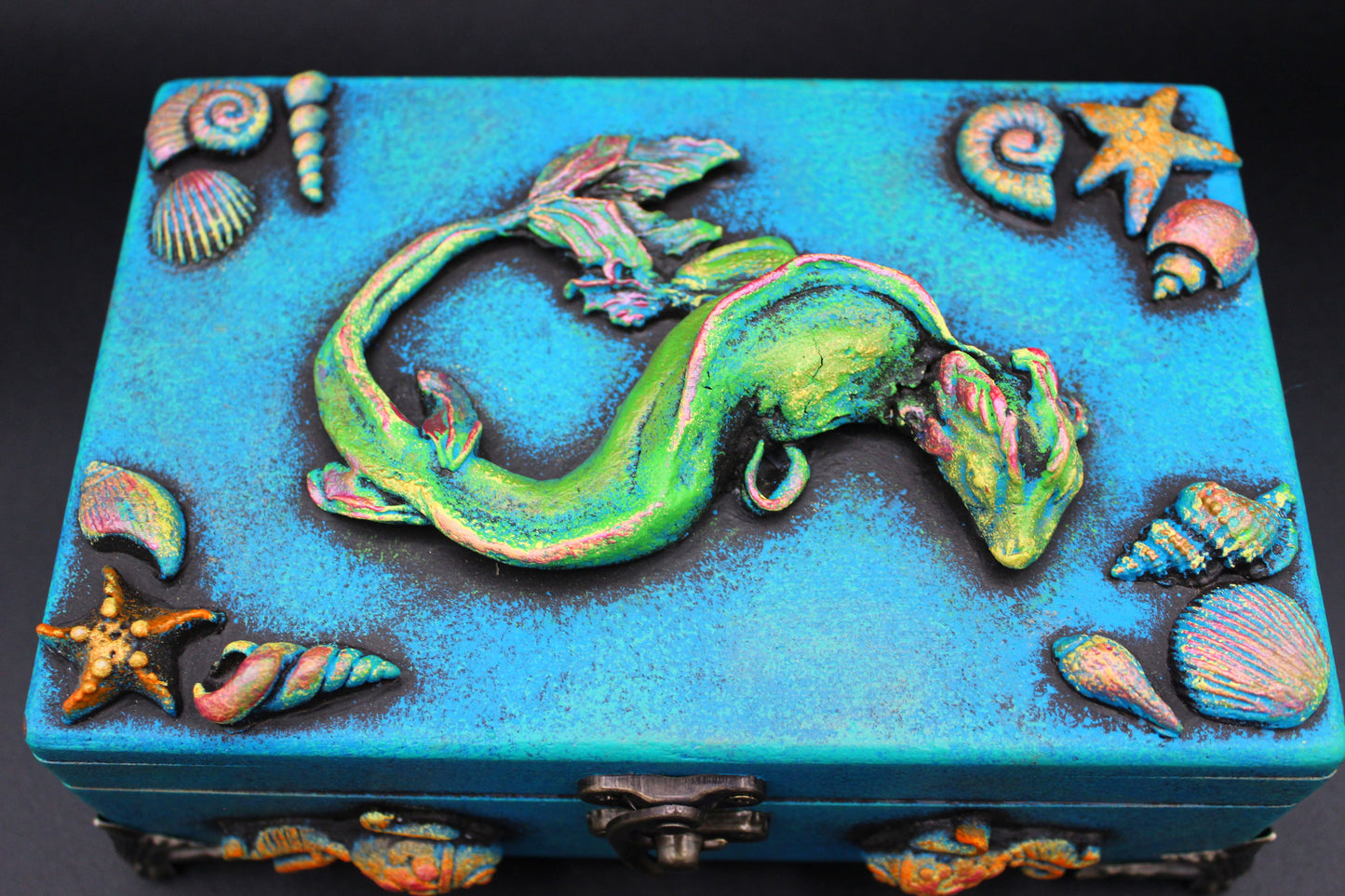 Lovely Sea Dragon Jewelry Box!  Nautical Stash Box!