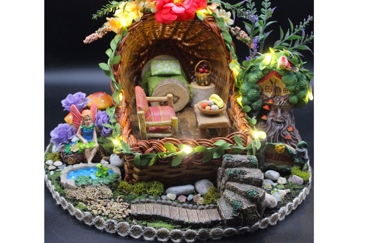 Amazing Fairy House Furnished Dollhouse, Doll House!