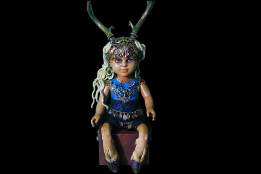 Half Deer and Half Human!  Beautiful Forest Creature Altered Art Doll!