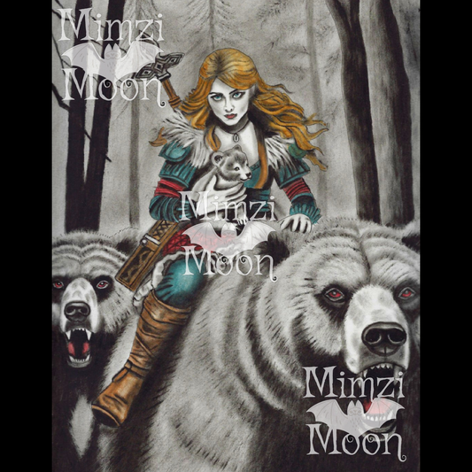 My Version of Goldilocks and the Three Bears, Original Art by Mimzi Moon